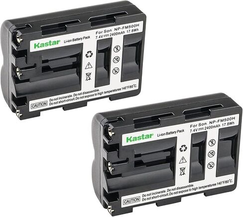 Kastar 3-Pack Battery 7.4V 2400mAh Replacement for Sony NP-FM500 NP-FM500H Battery, BC-VM10 AC-SQ950 Charger, VG-C77AM Grip, a77 II, SLT-A77 II, a77II, a77V, ILCA-77M2 Camera, Viltro DC-50 Monitor in Saudi Arabia