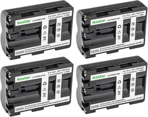 Kastar 3-Pack Battery 7.4V 2400mAh Replacement for Sony NP-FM500 NP-FM500H Battery, BC-VM10 AC-SQ950 Charger, VG-C77AM Grip, a77 II, SLT-A77 II, a77II, a77V, ILCA-77M2 Camera, Viltro DC-50 Monitor in Saudi Arabia
