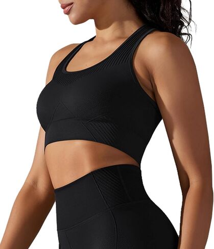 Orolay Women's Seamless Sports Bra Wirefree Racerback Yoga Bra Workout Gym Activewear with Removable Pads in Saudi Arabia