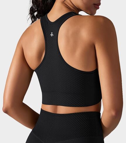 Orolay Women's Seamless Sports Bra Wirefree Racerback Yoga Bra Workout Gym Activewear with Removable Pads in Saudi Arabia