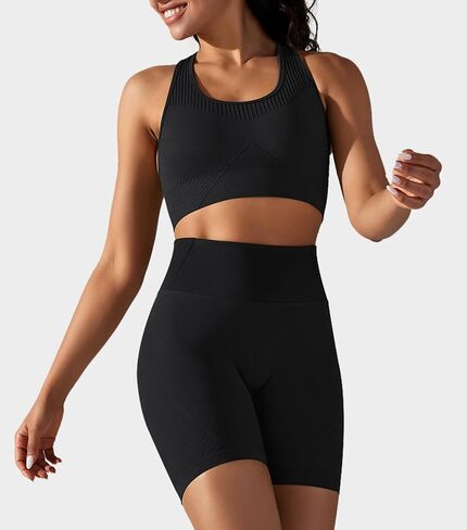 Orolay Women's Seamless Sports Bra Wirefree Racerback Yoga Bra Workout Gym Activewear with Removable Pads in Saudi Arabia