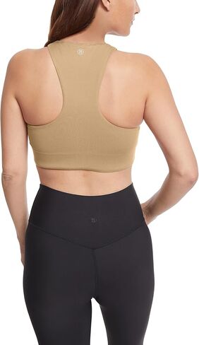 Sage Collective Women's Moisture Wicking Racerback Wirefree Stretch Front Zipper Padded Athletic Yoga Sports Bra in Saudi Arabia