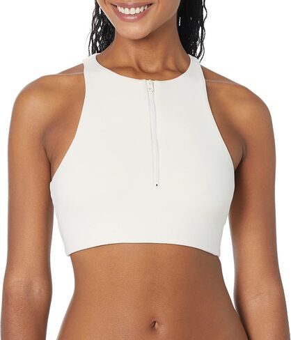 Sage Collective Women's Moisture Wicking Racerback Wirefree Stretch Front Zipper Padded Athletic Yoga Sports Bra in Saudi Arabia