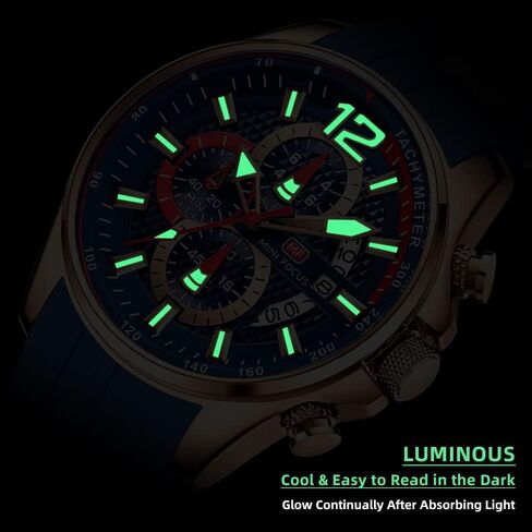 Mini Focus Mens Watches Military Sports Watch (Chronograph/Waterproof/Luminous/Calendar) Silicon Band Quartz Watch for Men in Saudi Arabia