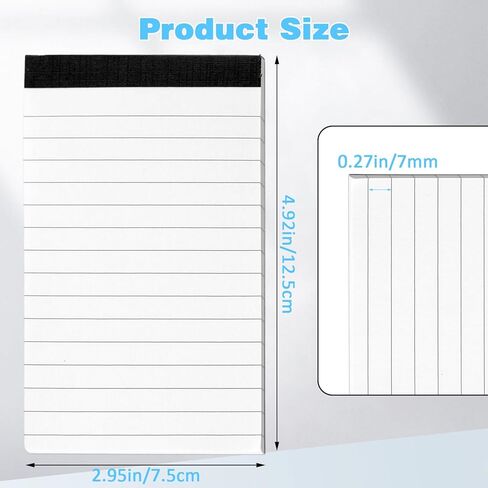 6 PCS Note Pads Refills 3 x 5 Inches Memo, Small Notepads for Business Office Legal Pads with Hard Backboard, Mini Notebook Writting Pads with 30 Sheets Each Pad College Ruled White Lined Pads in Kuwait