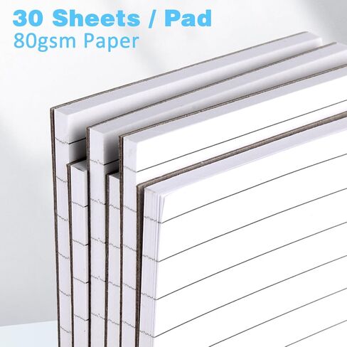 6 PCS Note Pads Refills 3 x 5 Inches Memo, Small Notepads for Business Office Legal Pads with Hard Backboard, Mini Notebook Writting Pads with 30 Sheets Each Pad College Ruled White Lined Pads in Kuwait