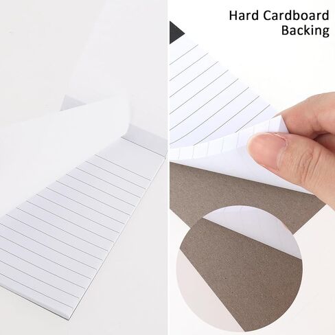 6 PCS Note Pads Refills 3 x 5 Inches Memo, Small Notepads for Business Office Legal Pads with Hard Backboard, Mini Notebook Writting Pads with 30 Sheets Each Pad College Ruled White Lined Pads in Kuwait