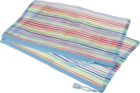 MECCANIXITY Mesh Zipper Pouches, A4 Colorful Pencil Case Document File Bags Storage Organizer for Office Supply Travel Accessory, Purple Pack of 6 in Saudi Arabia