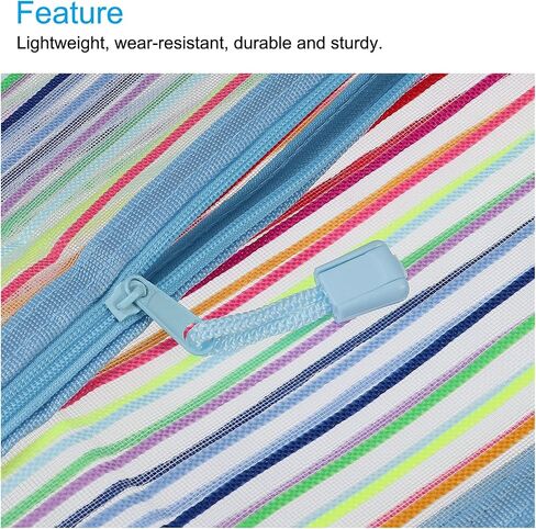 MECCANIXITY Mesh Zipper Pouches, A4 Colorful Pencil Case Document File Bags Storage Organizer for Office Supply Travel Accessory, Purple Pack of 6 in Saudi Arabia