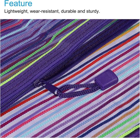 MECCANIXITY Mesh Zipper Pouches, A4 Colorful Pencil Case Document File Bags Storage Organizer for Office Supply Travel Accessory, Purple Pack of 6 in Saudi Arabia