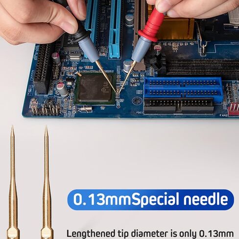 12Pcs Multimeter Test Leads Set CAT III 1000V 20A with Alligator Clips/Needle Probe and Replaceable Precision Probes, Professional Kit General Use for Digital Electrical Testing in Saudi Arabia