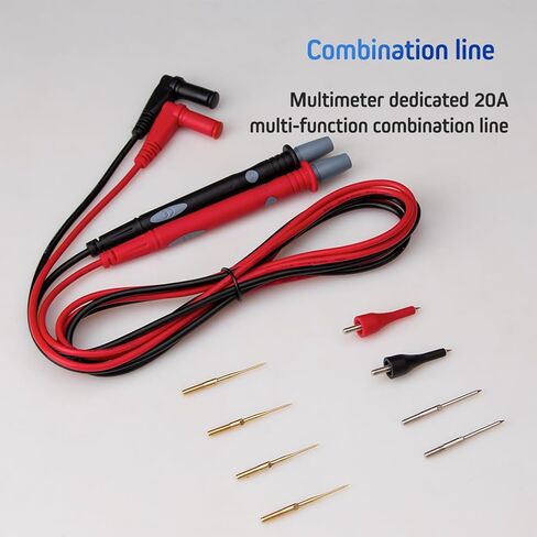 12Pcs Multimeter Test Leads Set CAT III 1000V 20A with Alligator Clips/Needle Probe and Replaceable Precision Probes, Professional Kit General Use for Digital Electrical Testing in Saudi Arabia