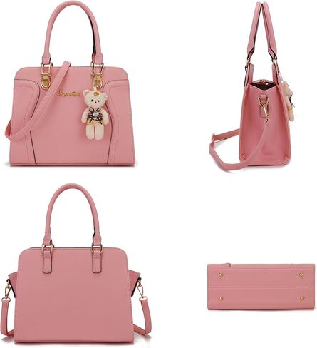 Soperwillton Handbags for Women Shoulder Bags Wallet Tote Bag Satchel 3pcs Purse Set in Kuwait