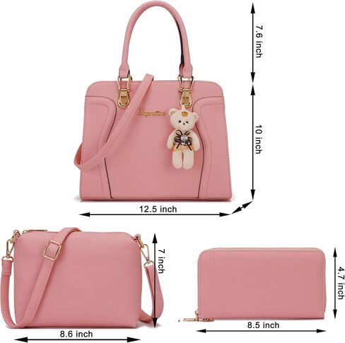 Soperwillton Handbags for Women Shoulder Bags Wallet Tote Bag Satchel 3pcs Purse Set in Kuwait