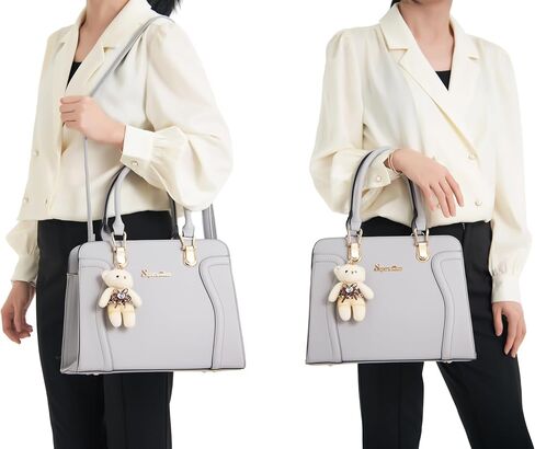 Soperwillton Handbags for Women Shoulder Bags Wallet Tote Bag Satchel 3pcs Purse Set in Kuwait