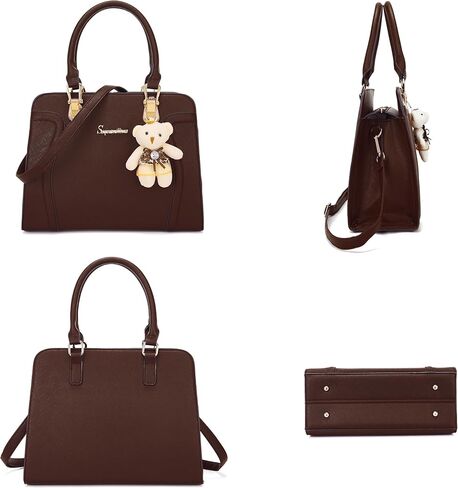 Soperwillton Handbags for Women Shoulder Bags Wallet Tote Bag Satchel 3pcs Purse Set in Kuwait