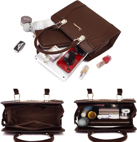 Soperwillton Handbags for Women Shoulder Bags Wallet Tote Bag Satchel 3pcs Purse Set in Kuwait