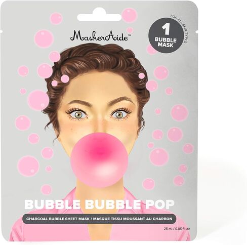 Bubble Bubble Pop, Pore Cleansing & Foaming Facial Mask with Activated Charcoal, Purify, Deep Clean & Reduce Sebum, For Normal, Oily, Combination Skin, Korean Skincare (1 Pack) in Saudi Arabia