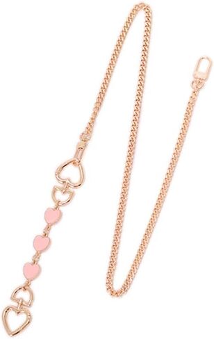 2 Pcs Bag Strap Extenders Heart Shape Purse Chain Strap Extender Bag Chain Straps Charms for Handbag Shoulder Crossbody Bag White in Saudi Arabia