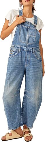 Kedera Womens Overalls Denim Loose Fit Wide Leg Adjustable Baggy Jeans Jumpsuit Y2K Comfy in Saudi Arabia