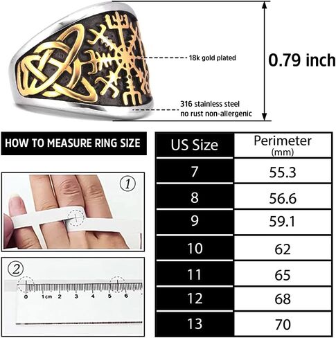 خاتم BAVIPOWER Viking Vegvisir Norse Compass Valknut رمز شجرة الحياة أودين Yggdrasil Helm of Awe Rune من الفولاذ المقاوم للصدأ للرجال in Saudi Arabia