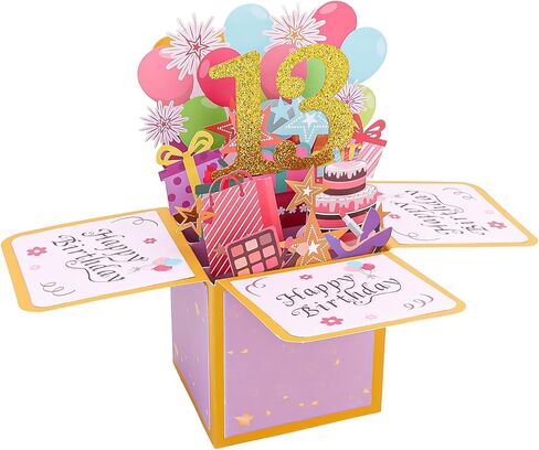 CIEHER 11th Birthday Card Pop Up Card for Girls, Happy 11th Birthday 3D Greeting Card, Unique 11th Birthday Gifts for Girls, Greet 11th Birthday Decorations for Girls in Saudi Arabia
