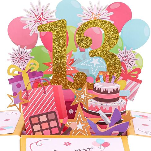 CIEHER 11th Birthday Card Pop Up Card for Girls, Happy 11th Birthday 3D Greeting Card, Unique 11th Birthday Gifts for Girls, Greet 11th Birthday Decorations for Girls in Saudi Arabia