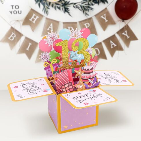 CIEHER 11th Birthday Card Pop Up Card for Girls, Happy 11th Birthday 3D Greeting Card, Unique 11th Birthday Gifts for Girls, Greet 11th Birthday Decorations for Girls in Saudi Arabia