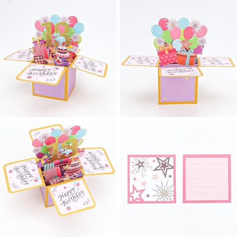 CIEHER 11th Birthday Card Pop Up Card for Girls, Happy 11th Birthday 3D Greeting Card, Unique 11th Birthday Gifts for Girls, Greet 11th Birthday Decorations for Girls in Saudi Arabia