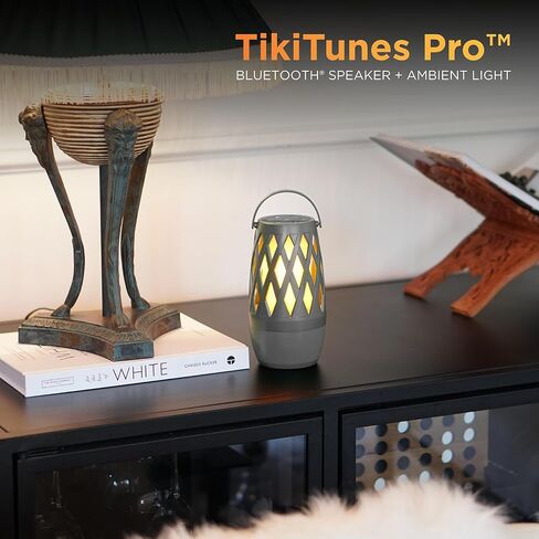Limitless TikiTunes Pro Portable Bluetooth 10-Watt Speaker with 3-Mode LED Flame Light, Pair up to 100 Speakers, 4000 mAh Battery for iPhone/iPad/Android (Graphite) in Kuwait