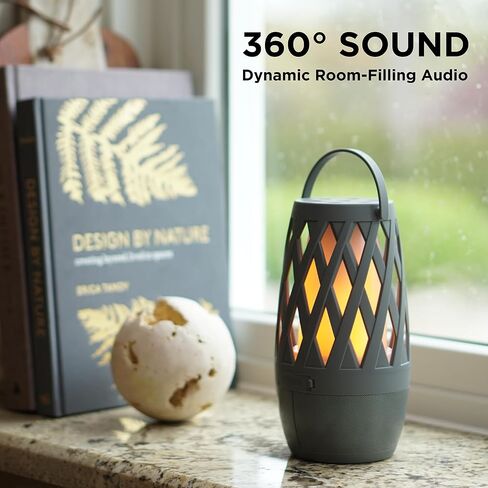 Limitless TikiTunes Pro Portable Bluetooth 10-Watt Speaker with 3-Mode LED Flame Light, Pair up to 100 Speakers, 4000 mAh Battery for iPhone/iPad/Android (Graphite) in Kuwait