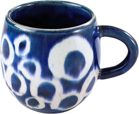 مجموعة ماكينة صب القهوة من السيراميك الياباني من Asayu باللون الأزرق المحيطي، حامل فلتر ورق تخمير بطيء ومنقط مع 3 فتحات للقهوة والشاي - مجموعة كاملة مكونة من قطعتين in Kuwait