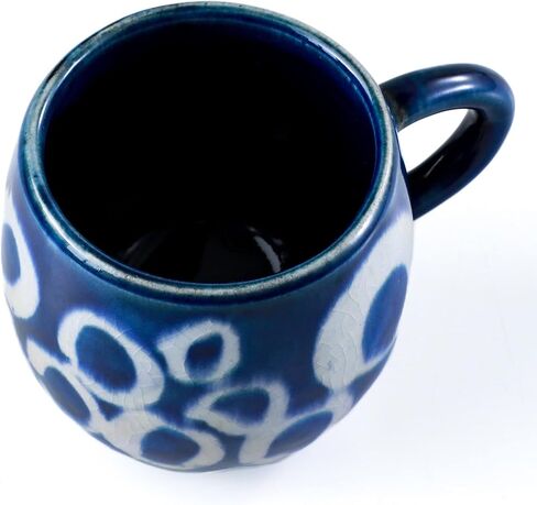 مجموعة ماكينة صب القهوة من السيراميك الياباني من Asayu باللون الأزرق المحيطي، حامل فلتر ورق تخمير بطيء ومنقط مع 3 فتحات للقهوة والشاي - مجموعة كاملة مكونة من قطعتين in Kuwait