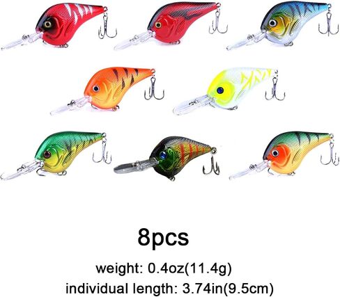Fishing Lures Kit Minnow Popper Crank Baits Freshwater Bass Fishing Baits Set in Kuwait