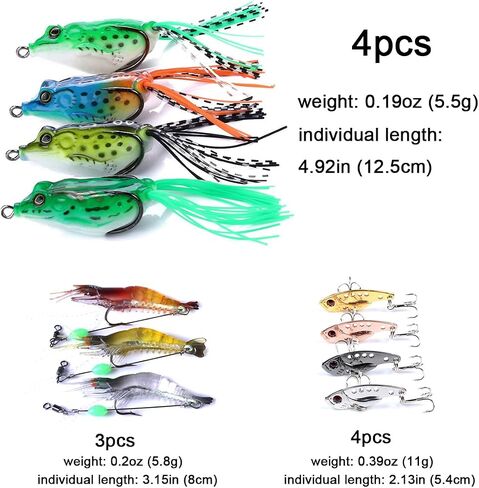 Fishing Lures Kit Minnow Popper Crank Baits Freshwater Bass Fishing Baits Set in Kuwait