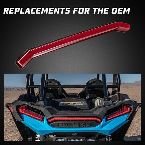 BUNKER INDUST UTV المصابيح الخلفية المركزية OEM استبدال مصباح الذيل متوافق مع Polaris RZR XP 1000 Turbo Sportsman 1000 XP 2019 2020 2021 2022 2023 الملحقات (أحمر، استبدال #2413431) in Kuwait