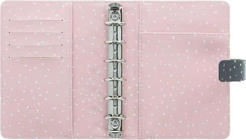 Filofax Confetti Organizer, Pocket Size, Charcoal - Leather-Look Cover with Gold Foil Accents, Six Rings, Week-to-View Calendar Diary, Multilingual, 2024 (C028724-24) in Saudi Arabia