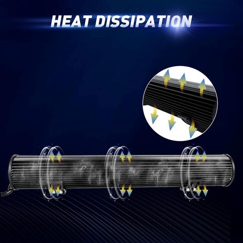 LED Light Bar with Wiring Harness Kit, EBESTauto Compatible for 20 Inch LED Bar Triple Row Spot Flood Combo LED Work Light with Bracket for Off-Road Car ATV SUV Truck Boat Driving Lamp Light in Kuwait