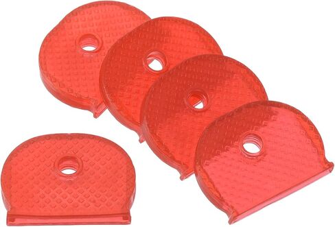 PATIKIL Key Caps Covers, 25 Pack Keys Identifiers Covers Coding Tags Marker Semicircle Silicone Sleeve for Office House Apartment, Red in Saudi Arabia