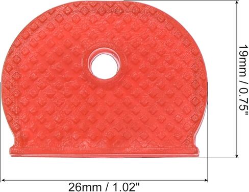 PATIKIL Key Caps Covers, 25 Pack Keys Identifiers Covers Coding Tags Marker Semicircle Silicone Sleeve for Office House Apartment, Red in Saudi Arabia