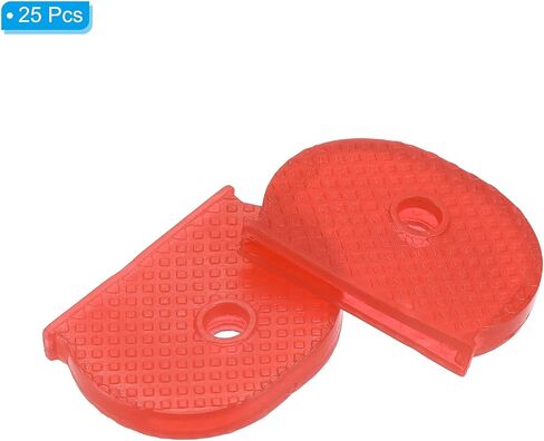 PATIKIL Key Caps Covers, 25 Pack Keys Identifiers Covers Coding Tags Marker Semicircle Silicone Sleeve for Office House Apartment, Red in Saudi Arabia