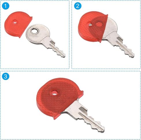 PATIKIL Key Caps Covers, 25 Pack Keys Identifiers Covers Coding Tags Marker Semicircle Silicone Sleeve for Office House Apartment, Red in Saudi Arabia