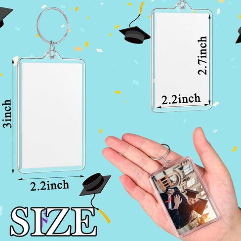 Sublimation Keychain Blanks Acrylic Photo Insert Blank Keychain Fall Thanksgiving Christmas DIY Crafts Gifts in Saudi Arabia