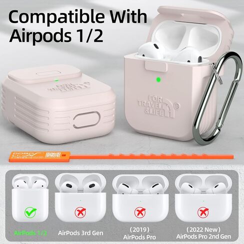 حافظة Doboli AirPods الجيل الثاني والأول، أسود، غطاء سيليكون واقٍ، متوافق مع AirPods، سهولة الوصول، مقاومة للغبار، في انتظار الحصول على براءة اختراع أمريكية in Saudi Arabia