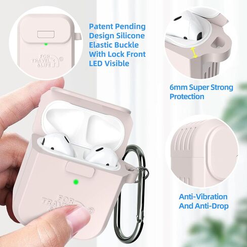 حافظة Doboli AirPods الجيل الثاني والأول، أسود، غطاء سيليكون واقٍ، متوافق مع AirPods، سهولة الوصول، مقاومة للغبار، في انتظار الحصول على براءة اختراع أمريكية in Saudi Arabia