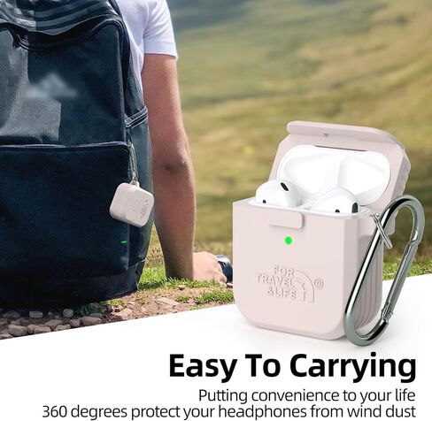 حافظة Doboli AirPods الجيل الثاني والأول، أسود، غطاء سيليكون واقٍ، متوافق مع AirPods، سهولة الوصول، مقاومة للغبار، في انتظار الحصول على براءة اختراع أمريكية in Saudi Arabia