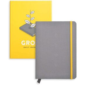 Grow Daily Journal: Clothbound Hardcover Guided Daily Writing Journal (Flagship, 5.4 x 7.7, Charcoal, 192 pages)