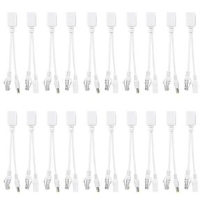 Injector Passive Poe Connector White 18×15×5 10 Pair Ip Camera Poe Rj45 Cable Power Over Ethernet Adapter Injector Splitter Dc 12 V