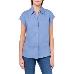 Vince Women's Cap Sleeve Button Down Blouse