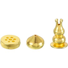 uxcell 3pcs Incense Holder Set, Incense Cone Holder 7 Holes Incense Burner Incense Sticks Burner for Yoga, Meditation, Home, Office, Drop/Cylinder/Gourd